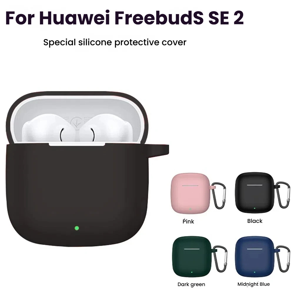 Huawei FreeBuds SE 2/3用ケース、クリーナーキット付き、ソフトシリコン保護ケース、ストラップ付き