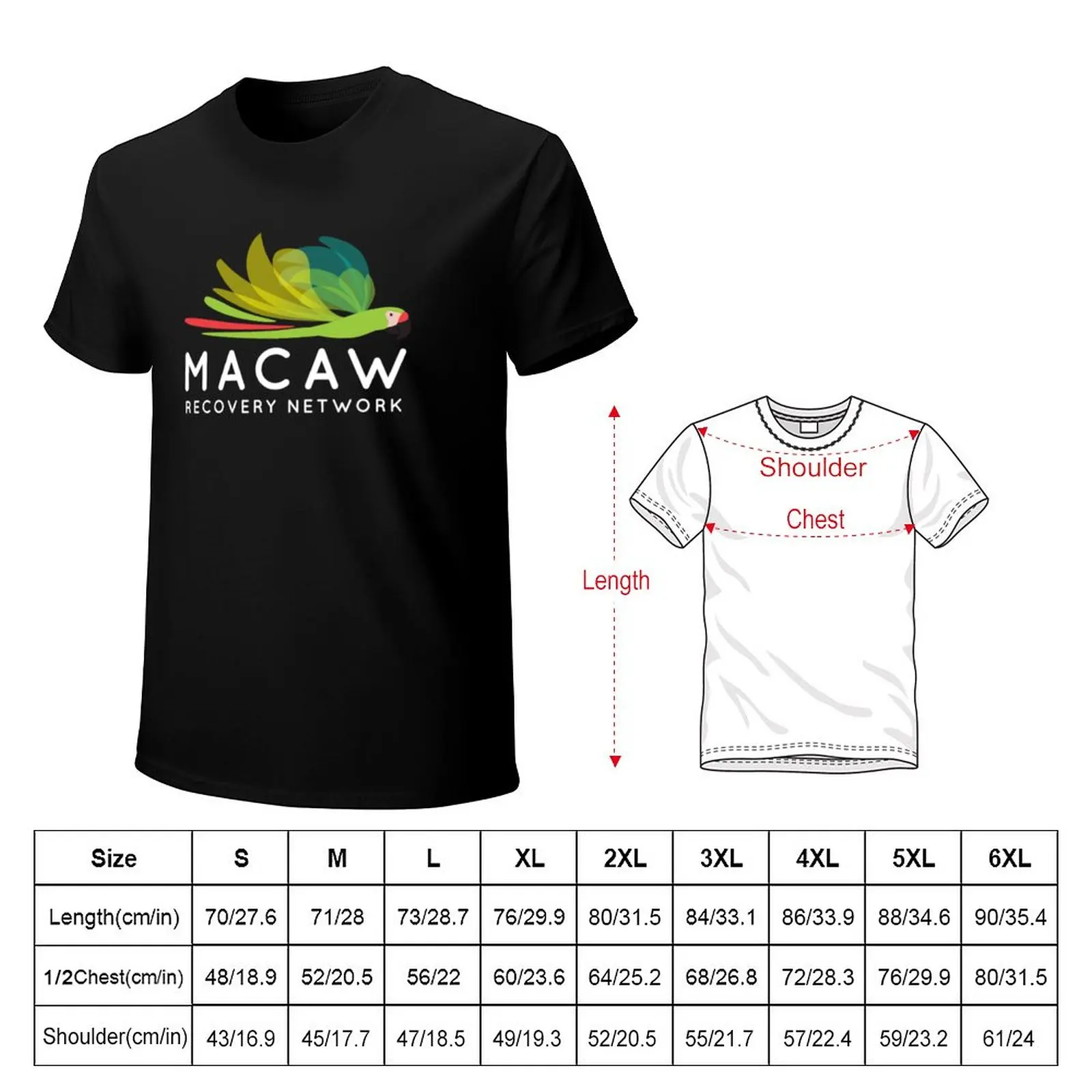 Macaw Recovery Network Logo T-Shirt T-Shirt aesthetic clothes shirts graphic tees slim fit t shirts for men