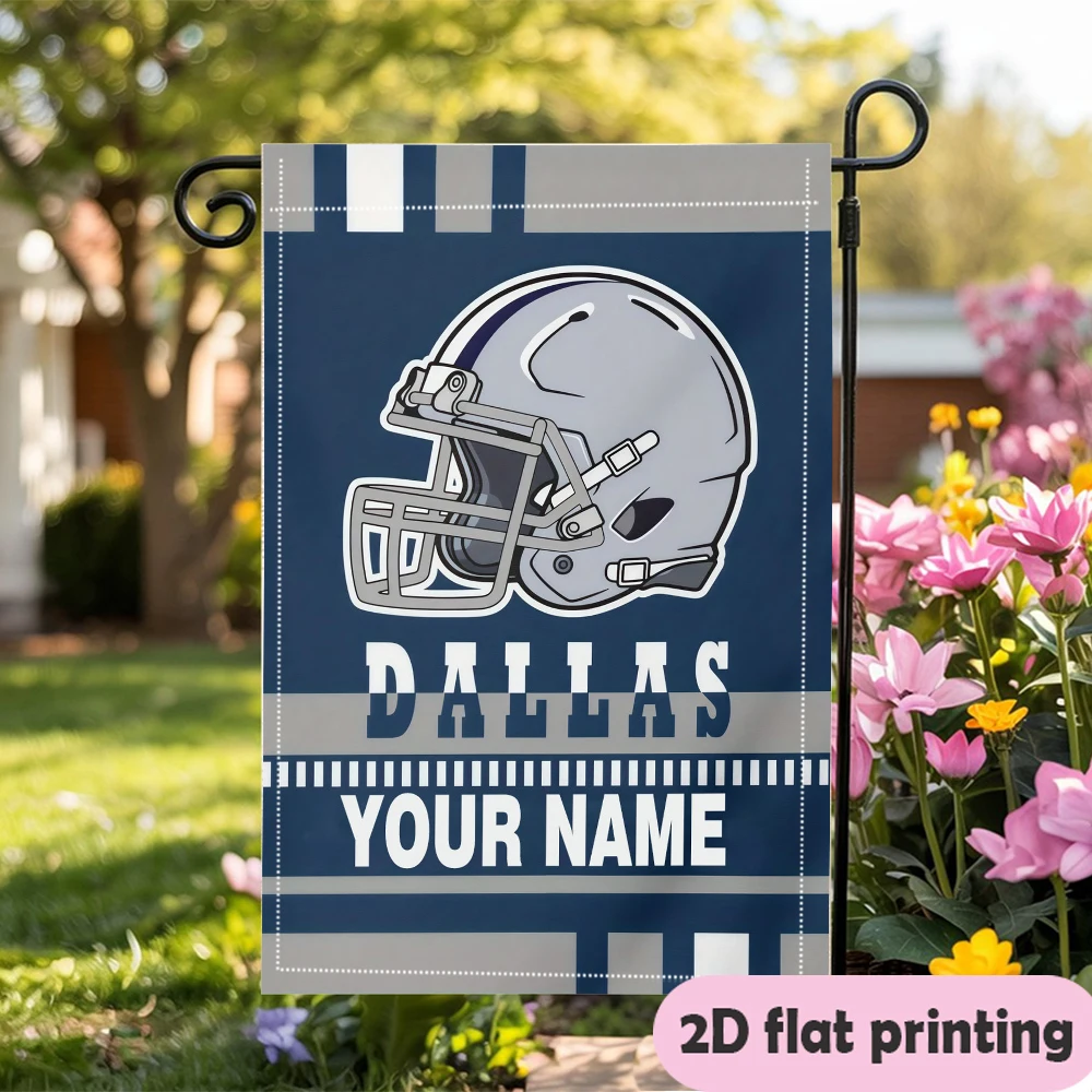 1pc double-sided Customizable Football Helmet Stripe arden flag personalized custom Name Outdoor flagpole 30*45cm(12x18in)
