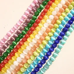 4mm/6mm/8mm Natural Round Cat's Eye Opal Loose Beads  Jewelry Making DIY for Pendant Necklace Bracelet Wholesale