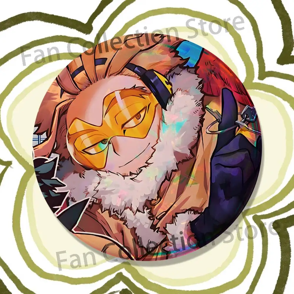 My H-Hero Anime Hawks Emaille-Pins, lustige Cartoon-Figuren, Abzeichen, Modeschmuck, Accessoires, runde Snap-in-Brosche für den Rucksack – Detail 9