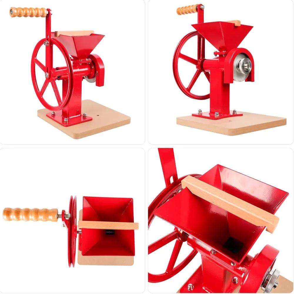 Manuelle Handkornmühle. Küchenweizenmehlmühle. Exklusiver Click & Lock-Einstellknopf. Schleifgrate aus Edelstahl