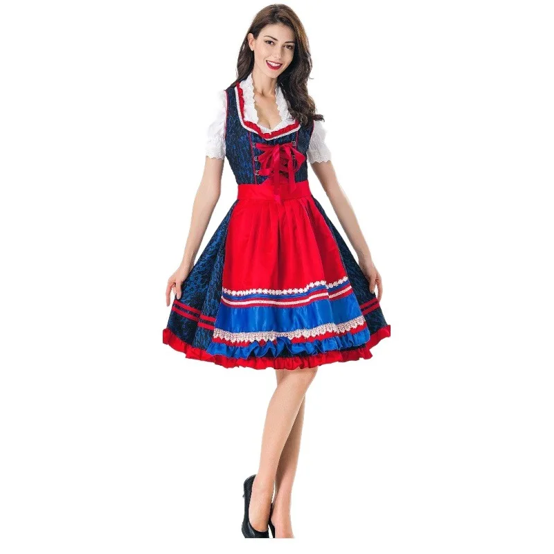 ชุดคอสเพลย์สาวเสิร์ฟ/แม่บ้าน สำหรับการแสดงบนเวที ทำจากผ้าโพลีเอสเตอร์