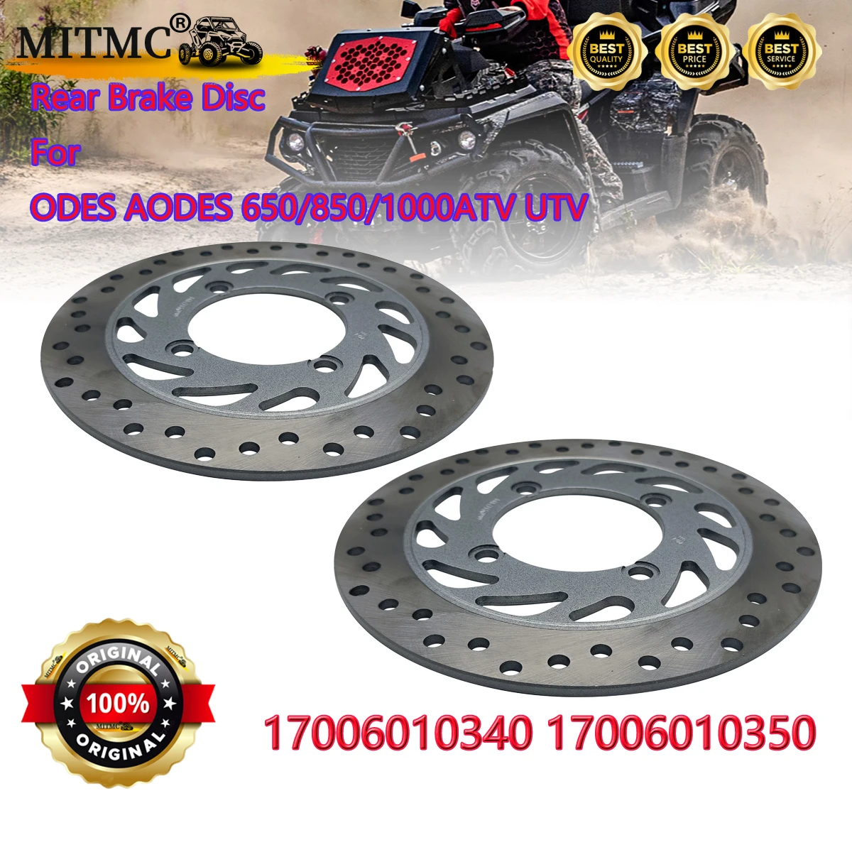 

2 шт. оригинальный задний левый и правый тормозной диск для ODES AODES 650 850 1000 MUD PRO ATV UTV 17006010340 17006010350