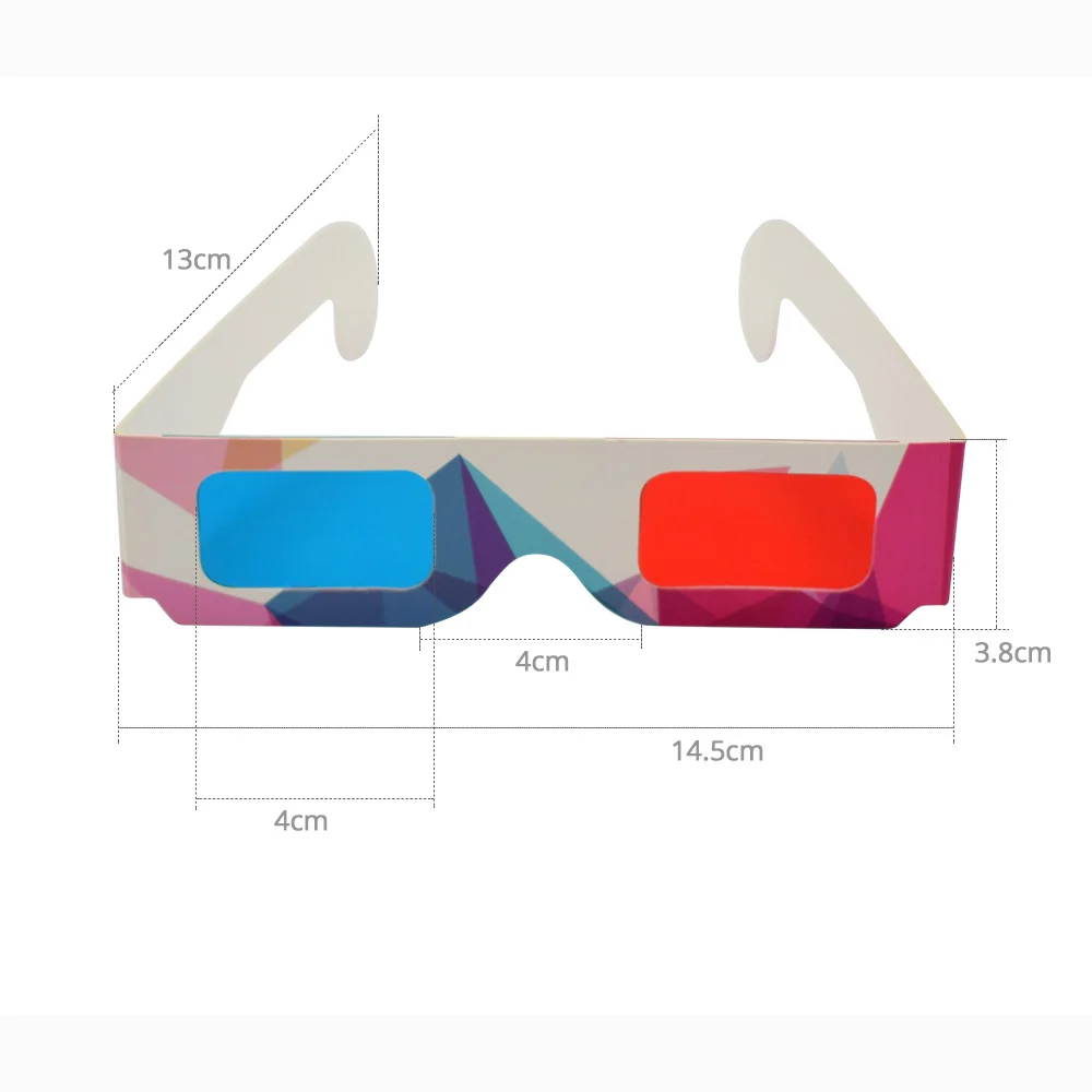 ThundeaL Projetor Vermelho Azul Óculos 3D para Jogo DVD Filme Cinema Anáglifo Emoldurado Vermelho Azul Óculos 3D Projetor Estéreo 3D