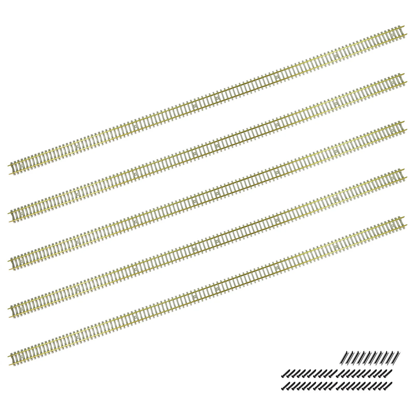 5pcs/10pcs N Scale 1:160 Track Flex Rail 50cm with Rail Joiners Nails HP27N Model Railroad