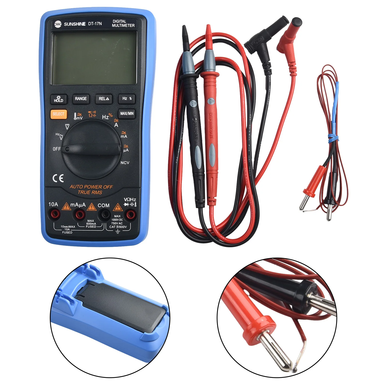 Automatic Multimeter Precision Radio Temperature Tester Voltage Auto Range DT-17N Digital Instrument LCD Display