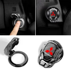 New Car One-Click Start Buttons Protective Cover Decoration For Mitsubishi Pajero Outlander XL Montero Lancer Triton l200 Galant