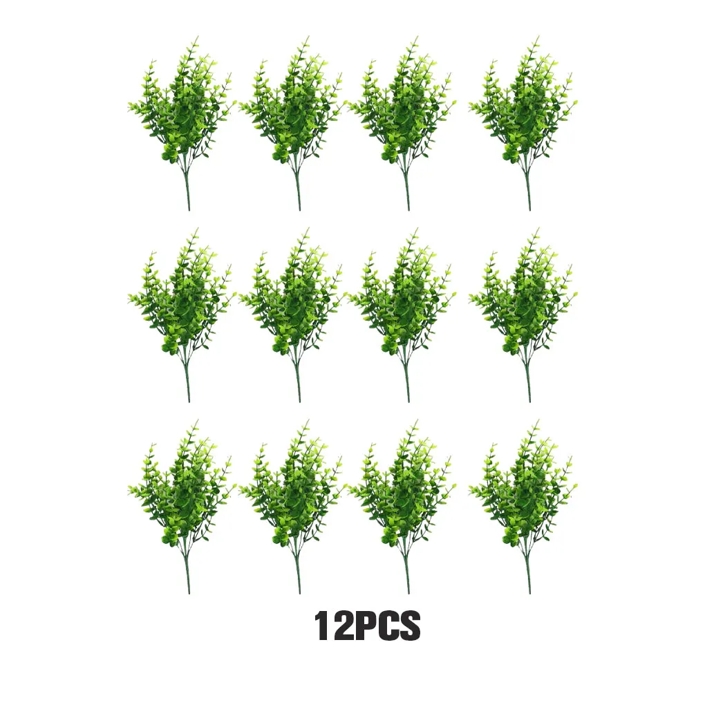 12X Faux Plant Fake Boxwood Wedding Decor Farmhouse Decal Exquisite Multipurpose Workmanship Compact Size Household Accessories