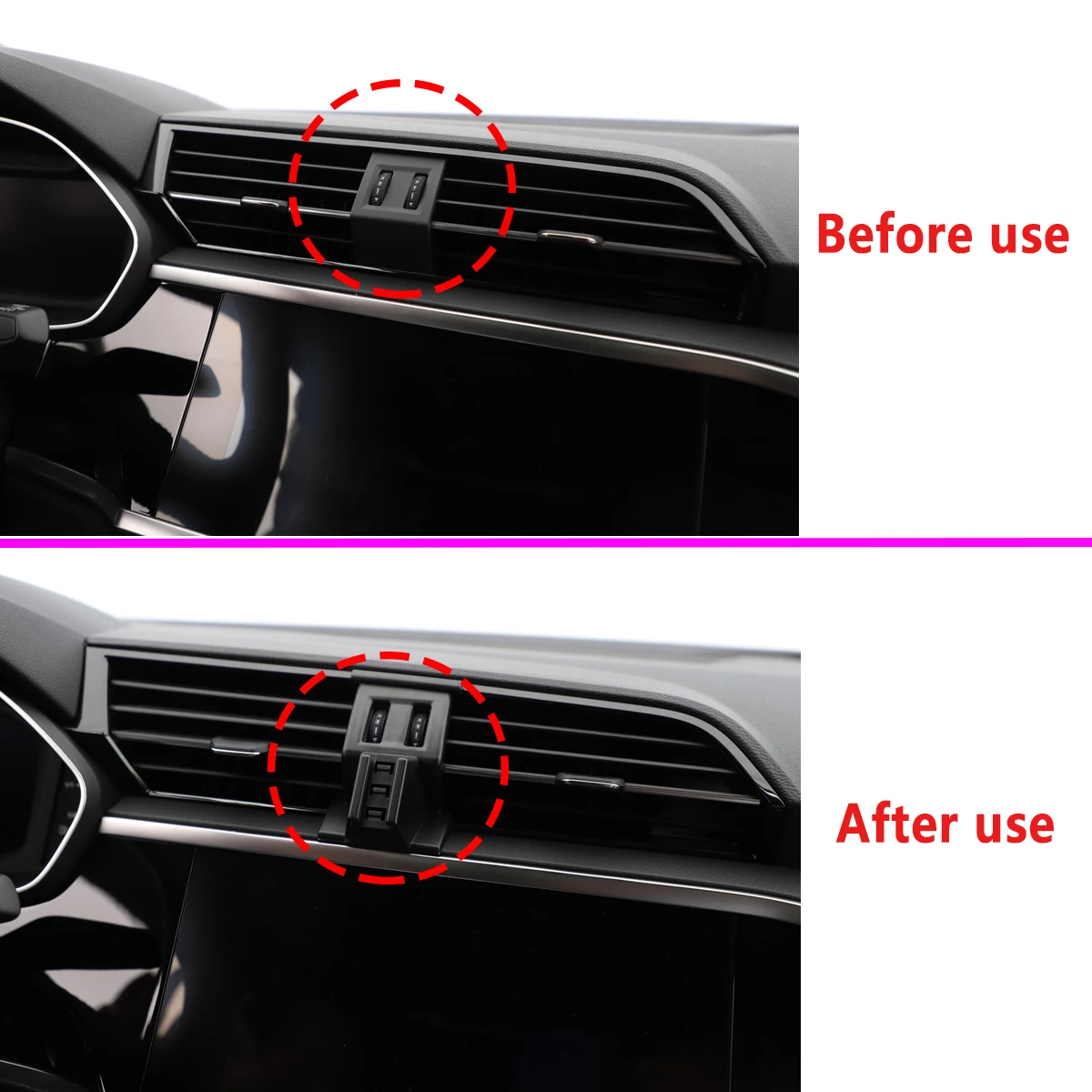 For AUDI Q3 2019 2020 2021 2022-2024 Car Phone Holder Magnetic Mount Wireless Charger Car Special Base Phone Support Accessories