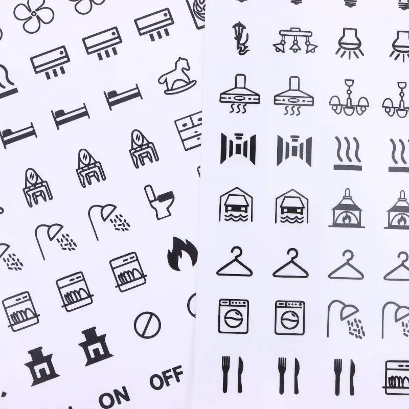 

Self-Adhesive Transparent Switch Label Sticker Waterproof Switches Labels Household Light Distribution Box Stickers