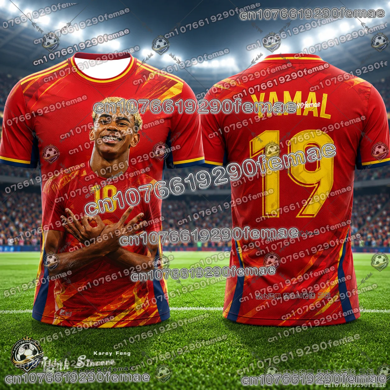 Lamine Yamal Special Collection 3D Football Jersey T Shirt Trendy Breathable Summer Sports Tee For Kids Adults Men And Women