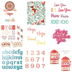 Drink Slot Machine Poker Alphabet Numbers Metal Cutting Dies For DIY Scrapbook Craft Decoration Embossing Template 2025 New