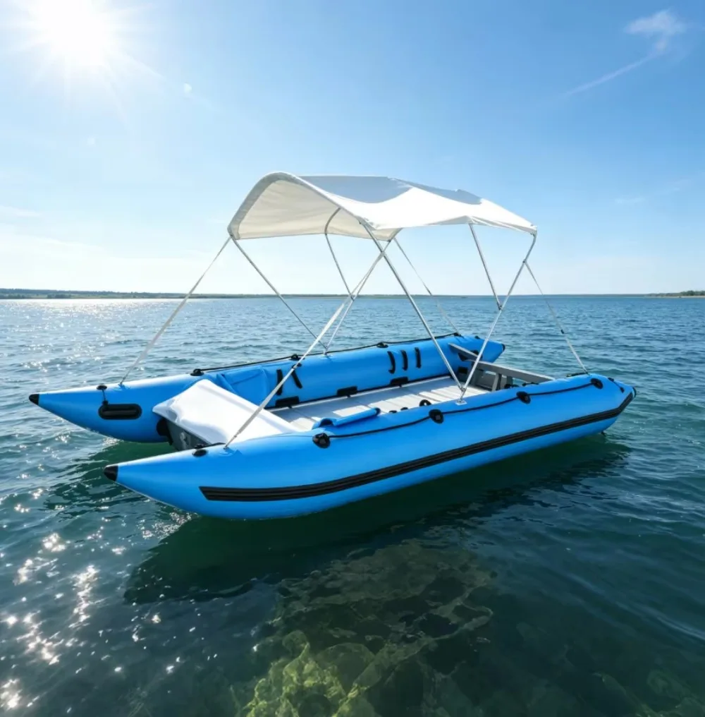 Latest Design Luxury Floating Inflatable Water House Catamaran Boat for Water