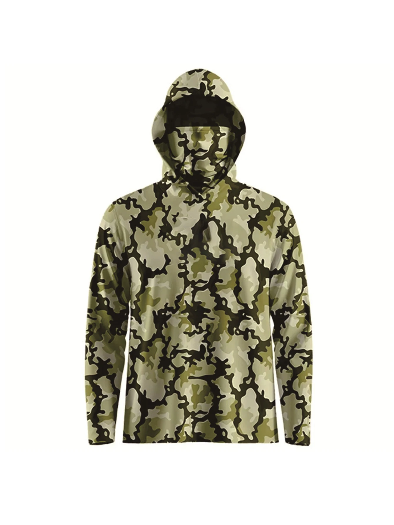 Ropa de Pesca, Camiseta de Manga Larga con Capucha para Hombre, Camisas de Pesca con Protección UV UPF 50+, Ropa de Pesca de Alto Rendimiento