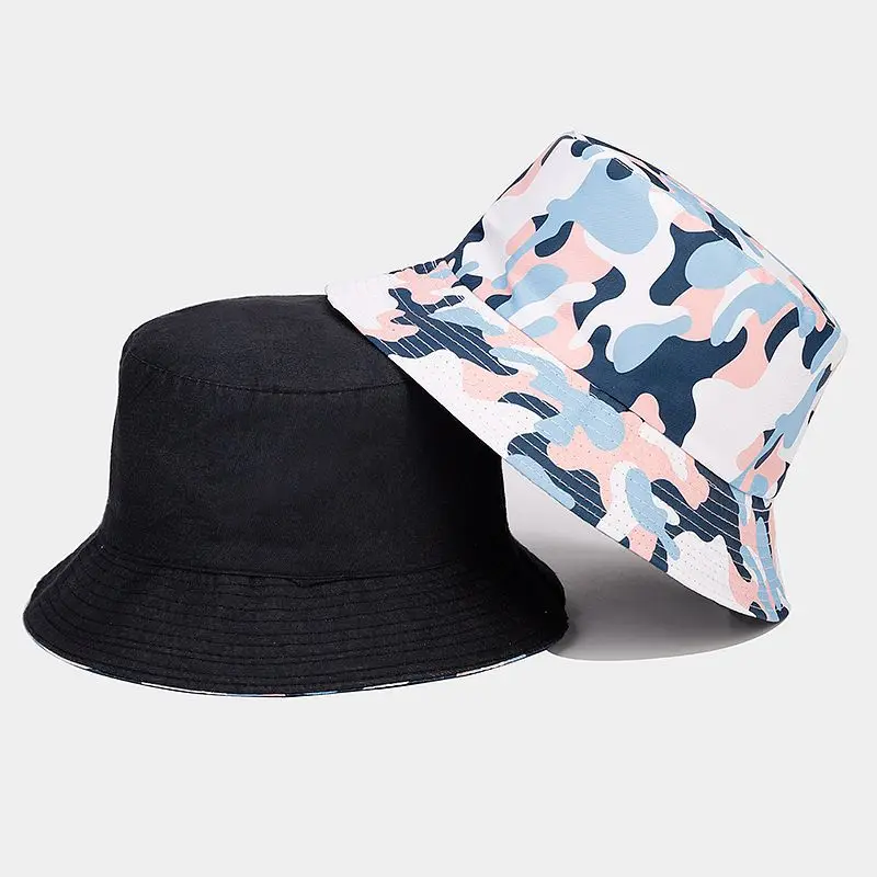 Bucket Hat New Cross-Border E-Commerce Hot Sale Sun-Proof Bucket Hat Outdoor Camouflage Double-Sided Wear Bucket Hat