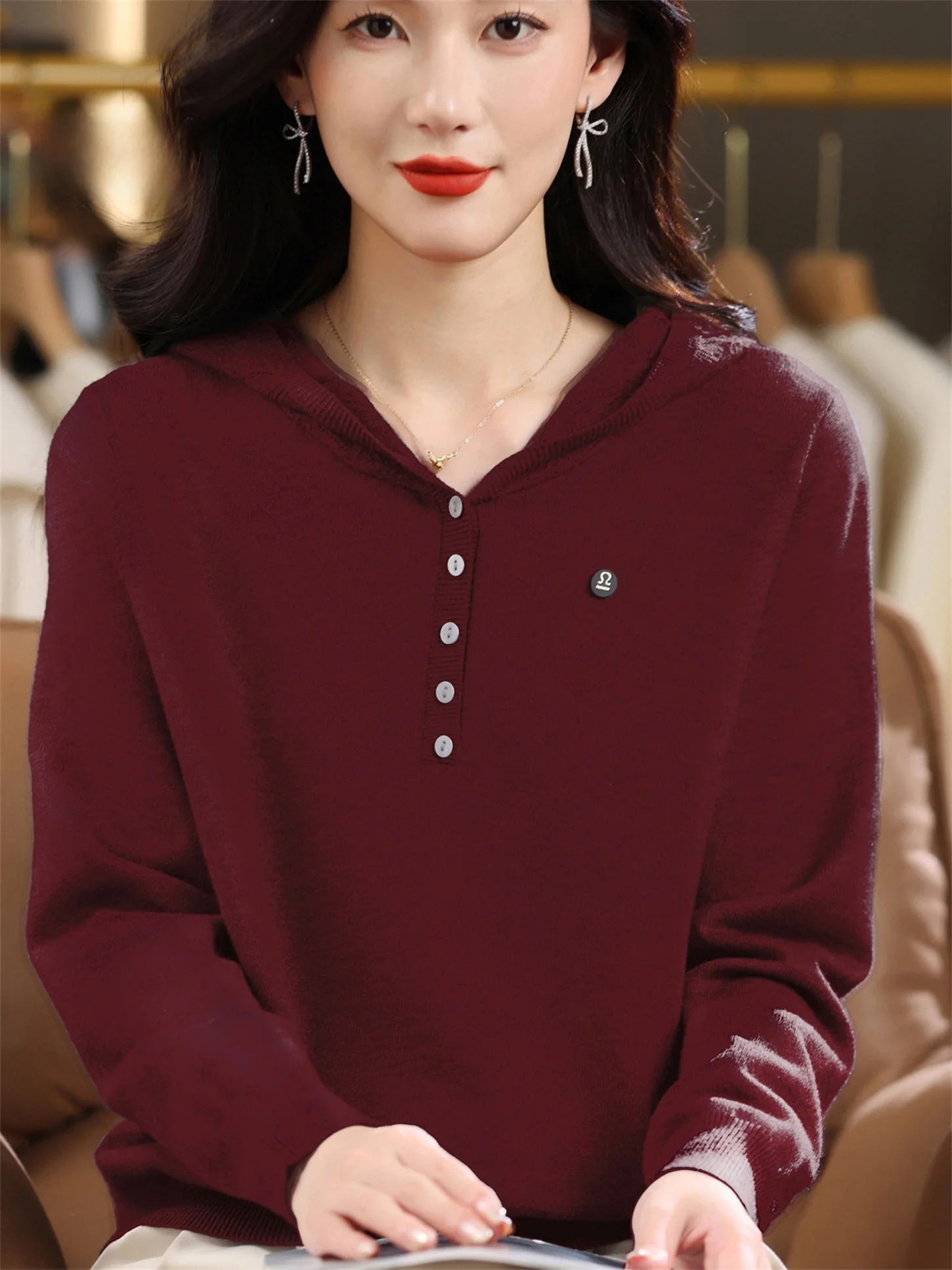 

Весенне-осенняя новая вязаная шапка Sle Mommy, шерстяная свободная основа, модная теплая подставка, подходит для среднего возраста и ли...