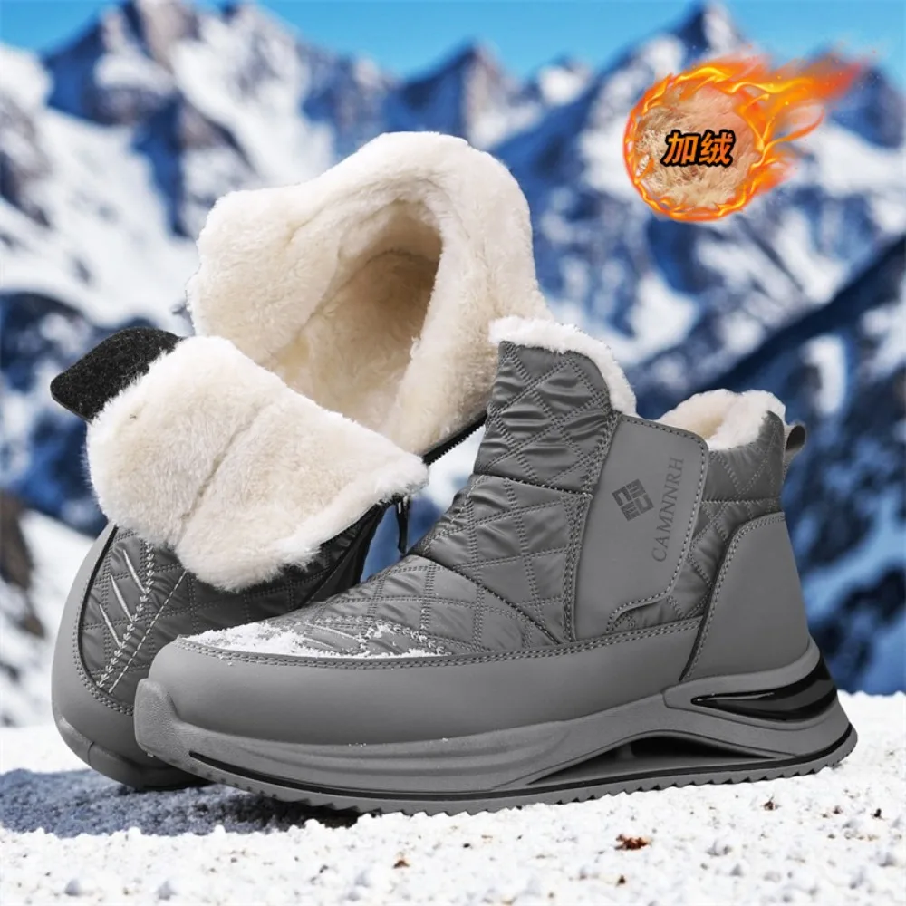 New Winter Boots for Men Snow Outdoor Non-slip Warm Fur Sneakers Lightweight Hiking Shoe Women Broad Sole Boots Chaussure Hommes