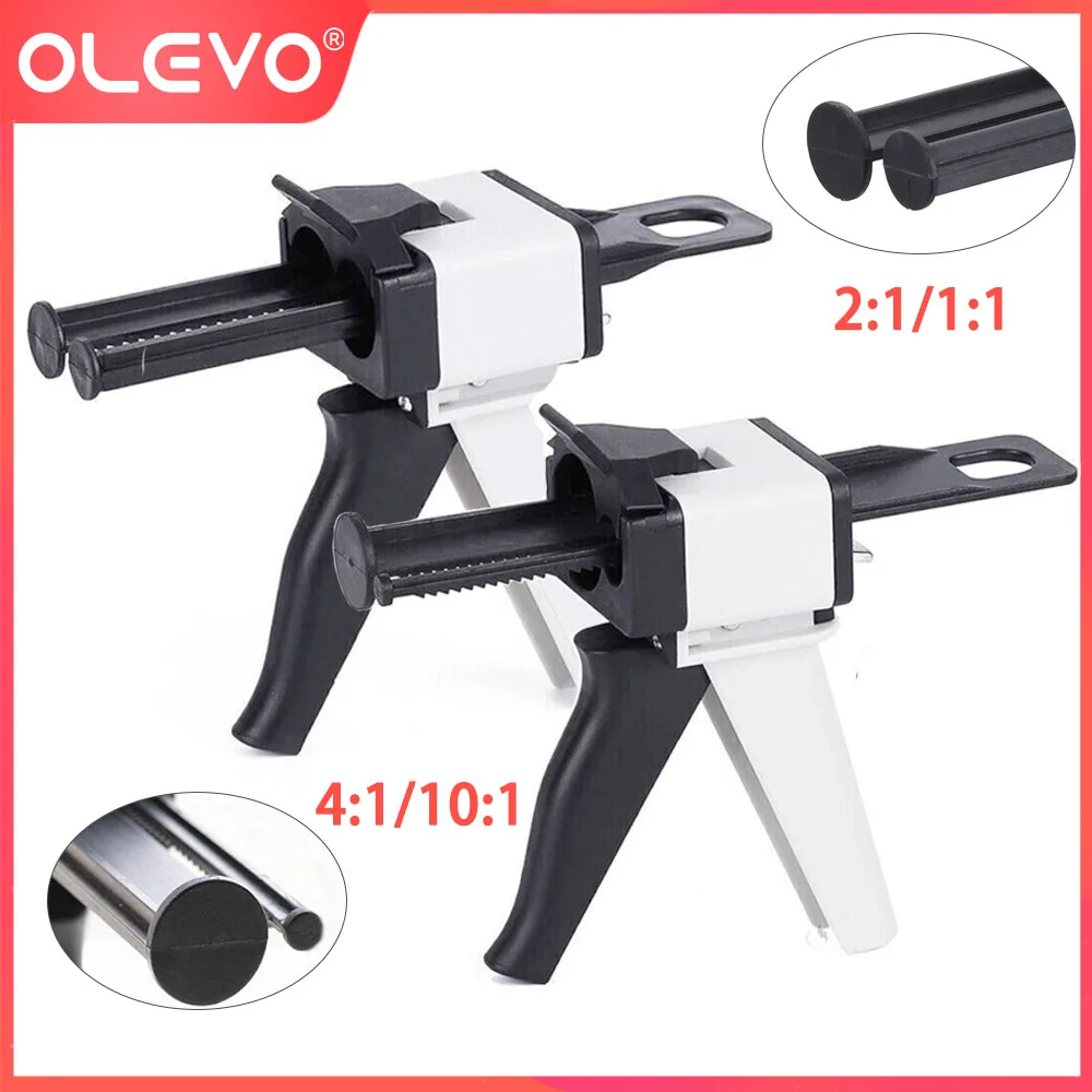 

OLEVO Dental Impression Mixing Dispenser Gun Universal For Dispensing Temporary Crown Material Silicone 2:1/10:1 Dentistry Tools