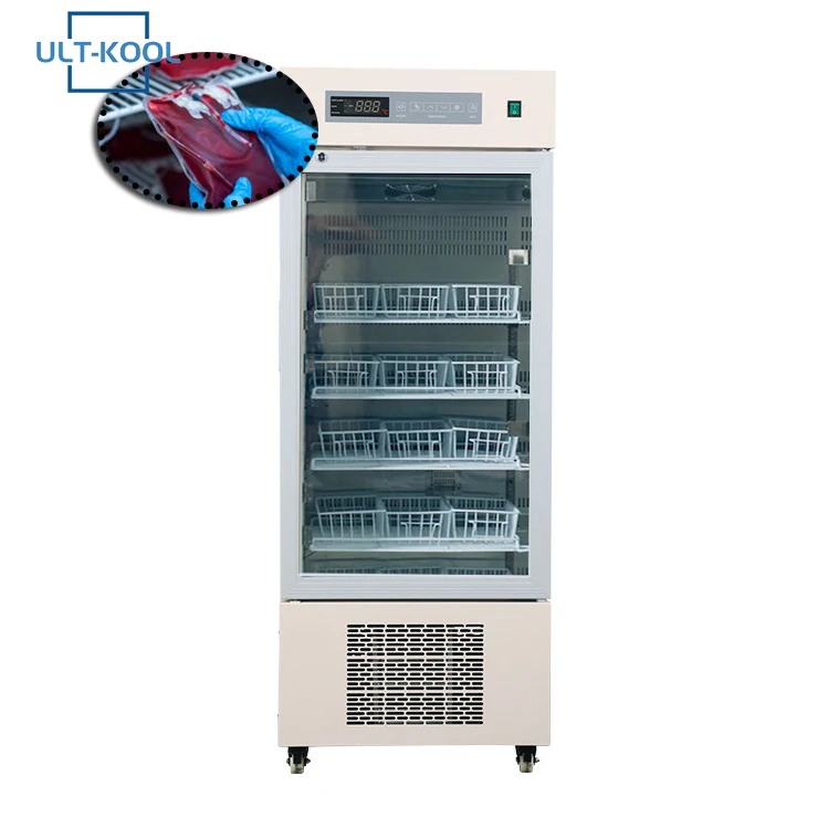 Medical grade refrigerator 4 degrees 130L vertical blood bank refrigerator