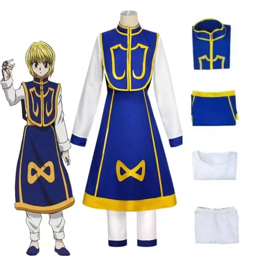 

Hunter X Hunter Kurapika Cosplay Costume Anime Kurta Clan Uniform Full Set With Wig For Men Halloween Party Comic Com Outfit