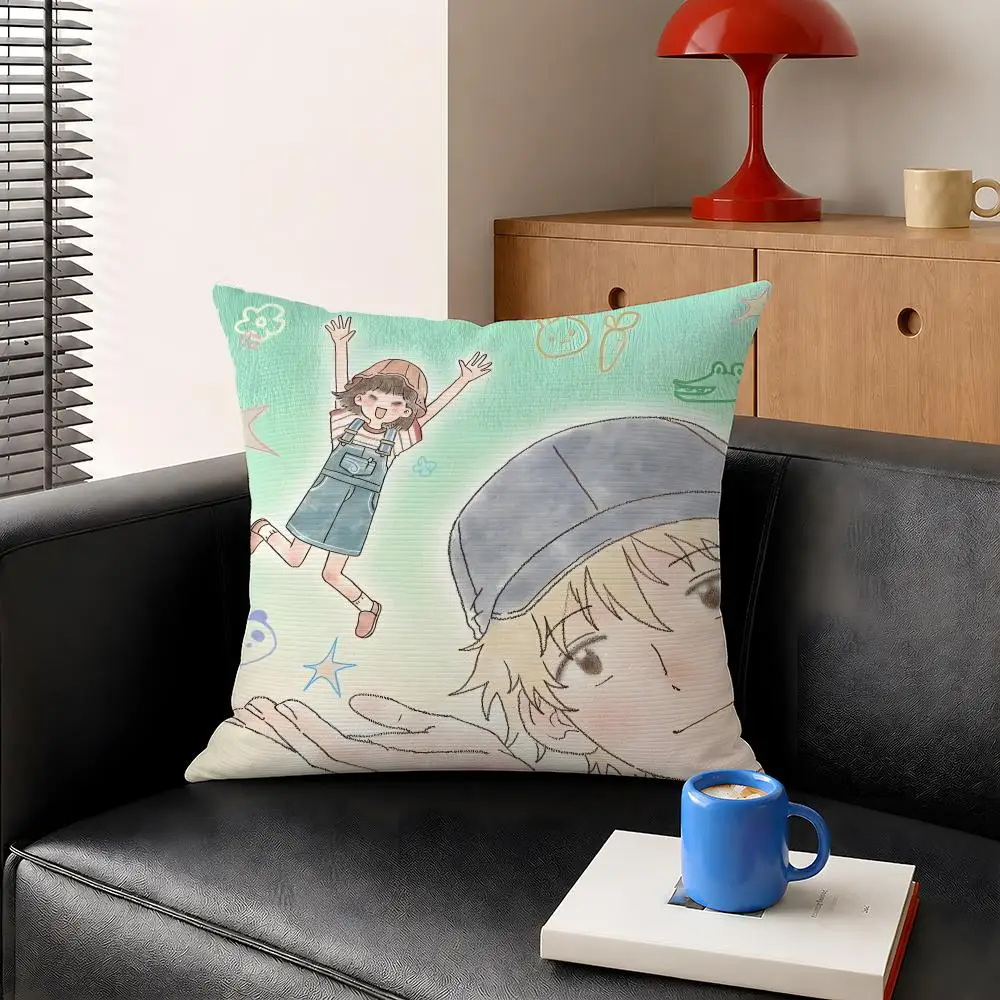 Anime Skip and Loafer Mitsumi Shima Cushion Cover Decorative Pillowcase Soft Short Plush Cozy Durable Sofa Home Decor Items Gift