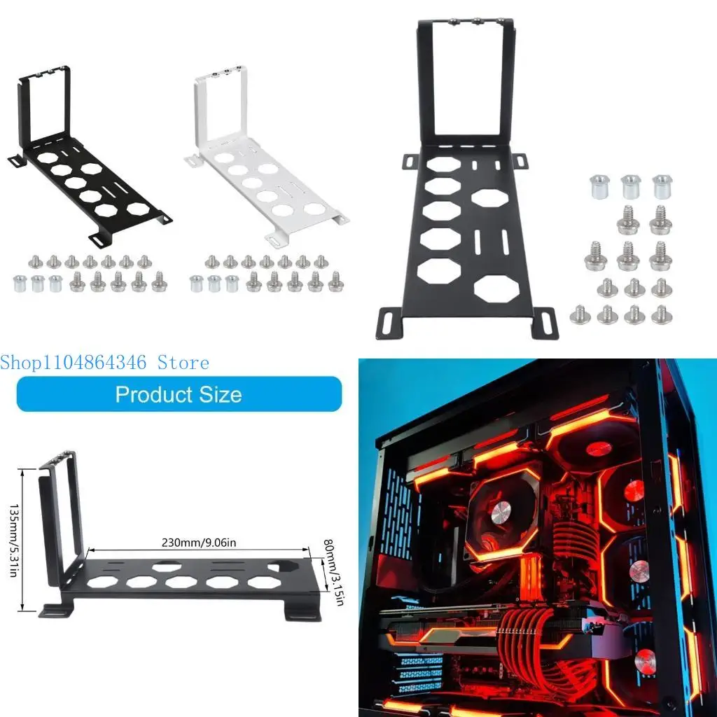 

5asd Metal Vertical Graphics Card Holder For Fan Slot Installation Improved Cooling