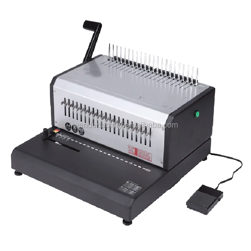 WD-EB30 Manual Power Desktop A4 Size Electric Book Comb Binding Machine 30 Sheets Capacity With 21 Holes