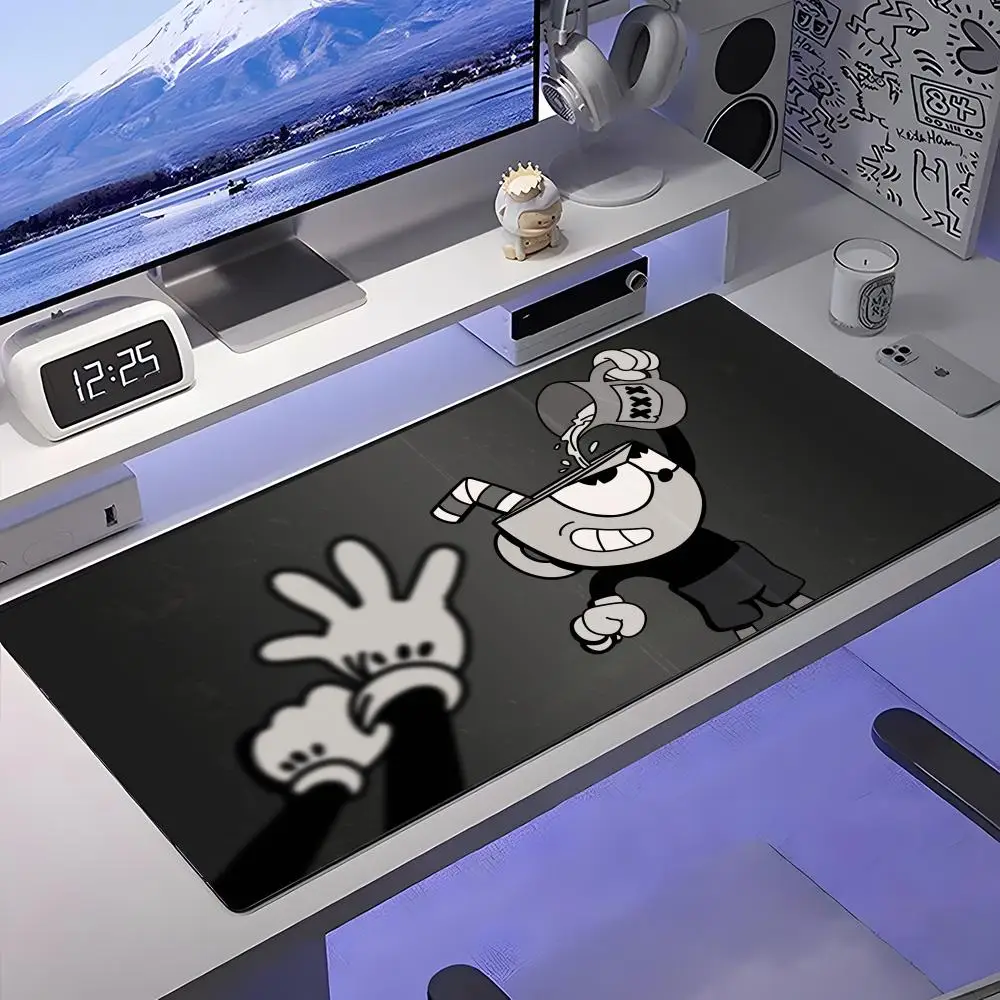

Аниме-игровой коврик для мыши C-Cuphead, большой противоскользящий резиновый игровой коврик для мыши, прочный настольный коврик с толстым краем, подходит для офиса и G