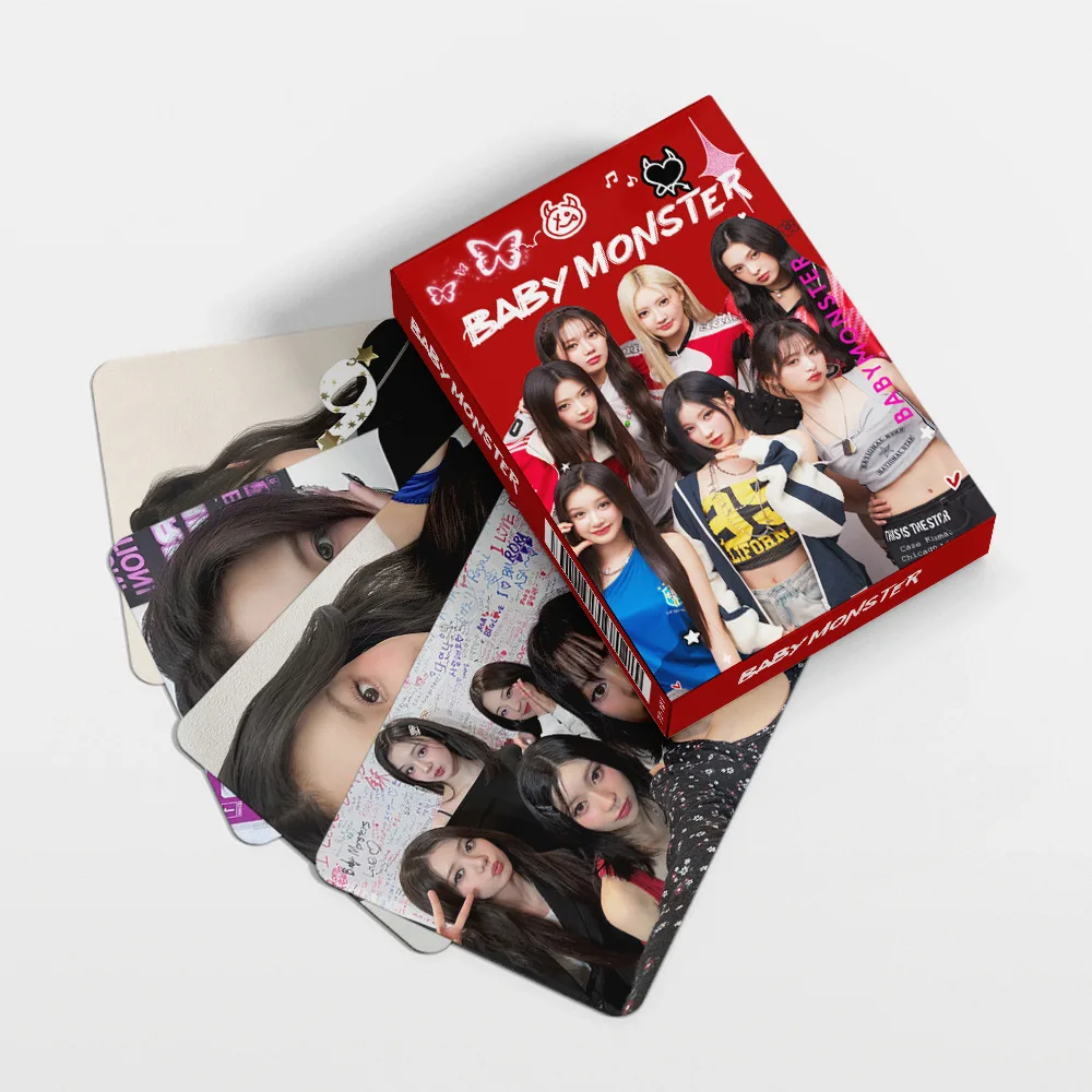 In-stock 30 double-sided star small cards BABYMONSTER album PSYCHO photo 3-inch LOMO HD Printd Photocards Stickers Fans Gift