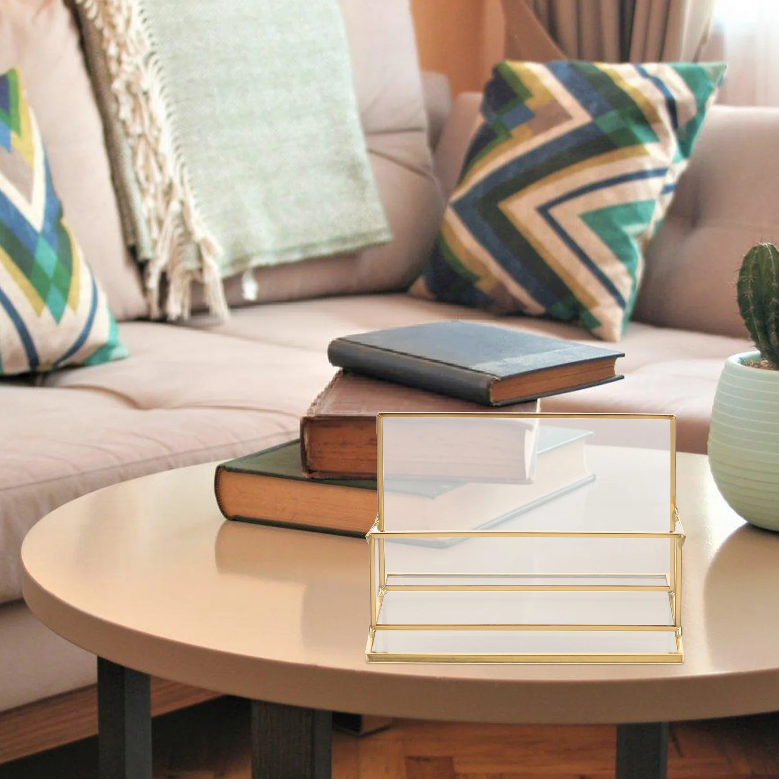 

Business Cards Holder Premium Metal Base Card Display Holder for Desk Use Stylish Name Card Storage Case Office Decor Accessory