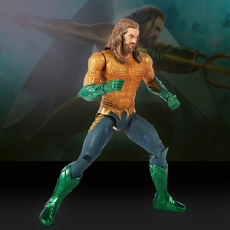 Figurine d'action Aquaman originale pour garçons, films DC, figurine de dessin animé Manta noir, poupée de mobilité articulée, ornement, cadeaux d'anniversaire