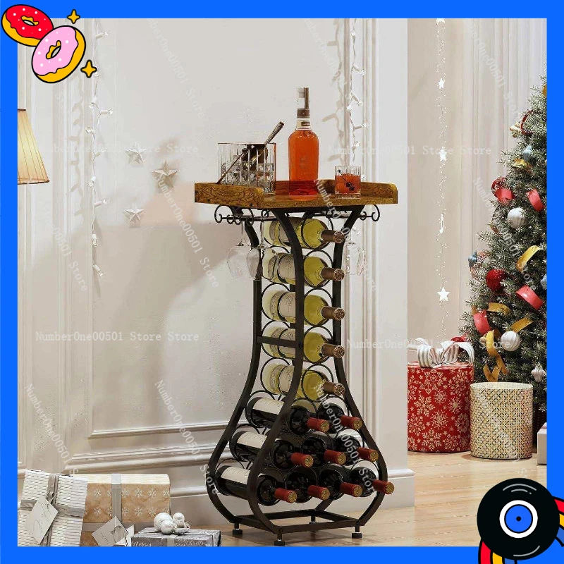 

Выдвижная настенная винная полка-столик для мини-бара с держателем для стаканов, многофункциональный, экономящий пространство винный шкаф