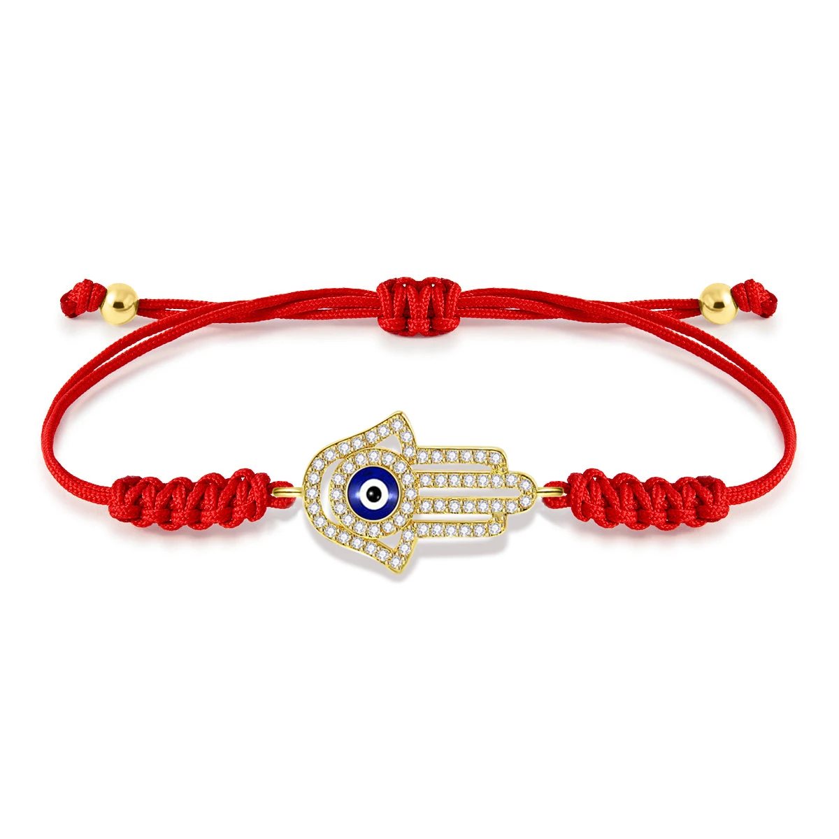Weißer Zirkonia-Kristall, Nazar Blue Evil Eye, Makramee-Armband für Damen, 2022, neue trendige CZ-Steine, Fatima, verstellbarer Schmuck, Geschenk
