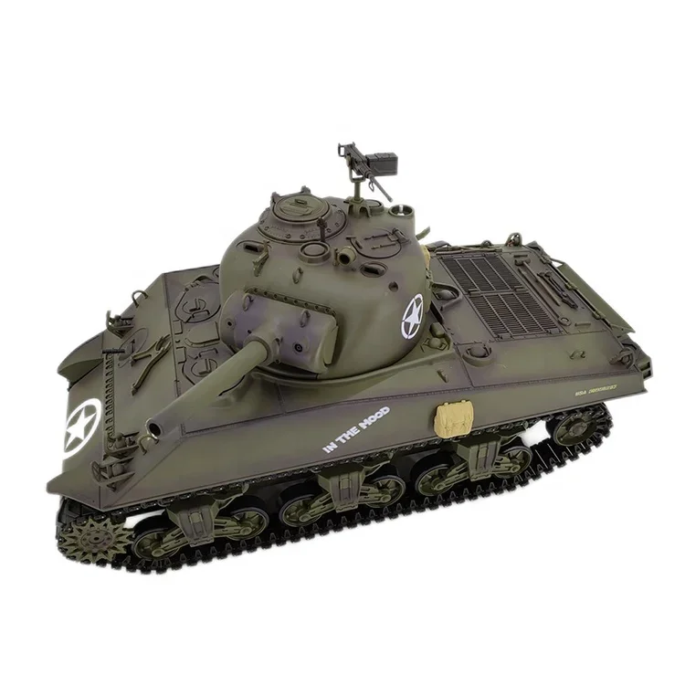 COOLBANK 3898-1 Update Version 1/16 Scale U.S.A Sherman M4A3 Battle RC Tank Military Model Toys 2.4Ghz Remote Control Tank Gifts