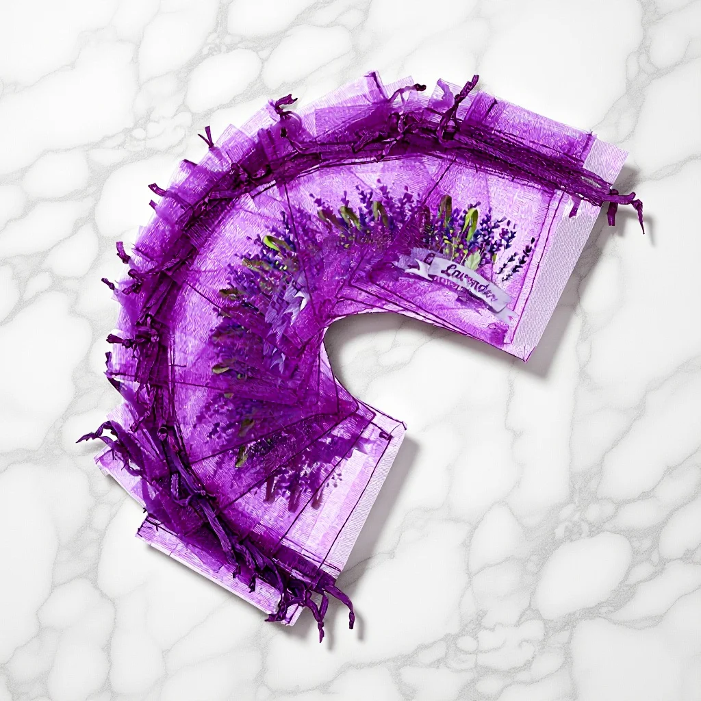 

20Pcs Lavender Pouches Mesh Sachet Bags Empty Scented Storage for Wardrobes Drawers Versatile Use Aromatic Gifts