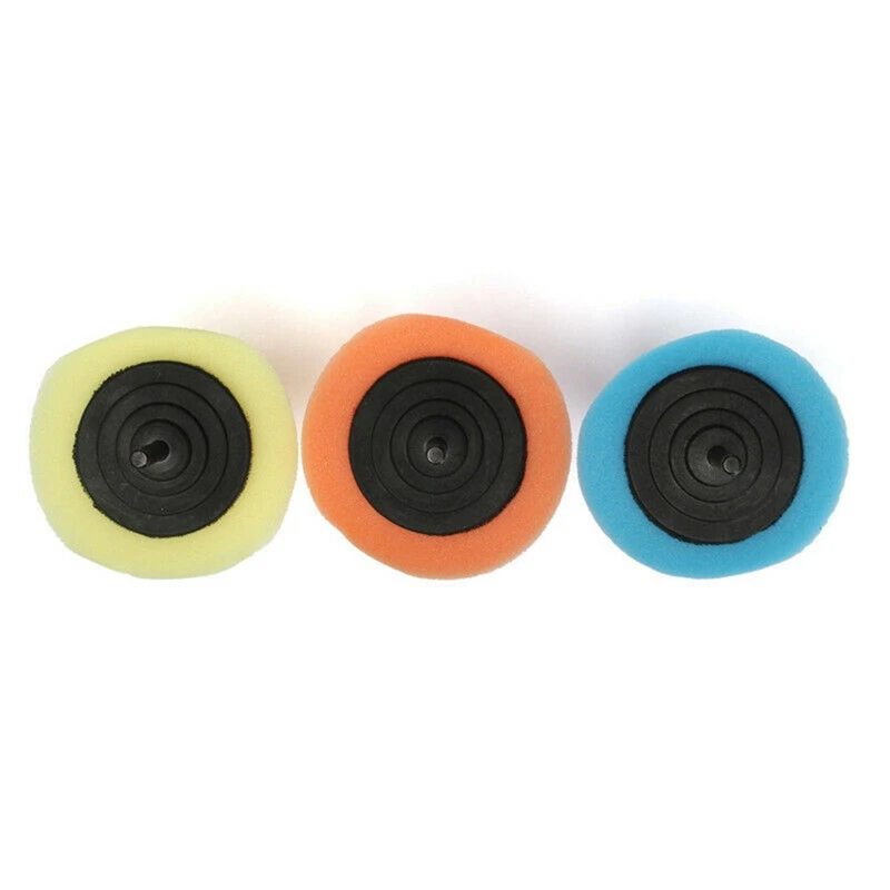 1 Set Buffing Polishing Wheel Car Shank Polishing Sponge Tool & 1 Set Car Wheel Hub Sponge Cone Foam Pad