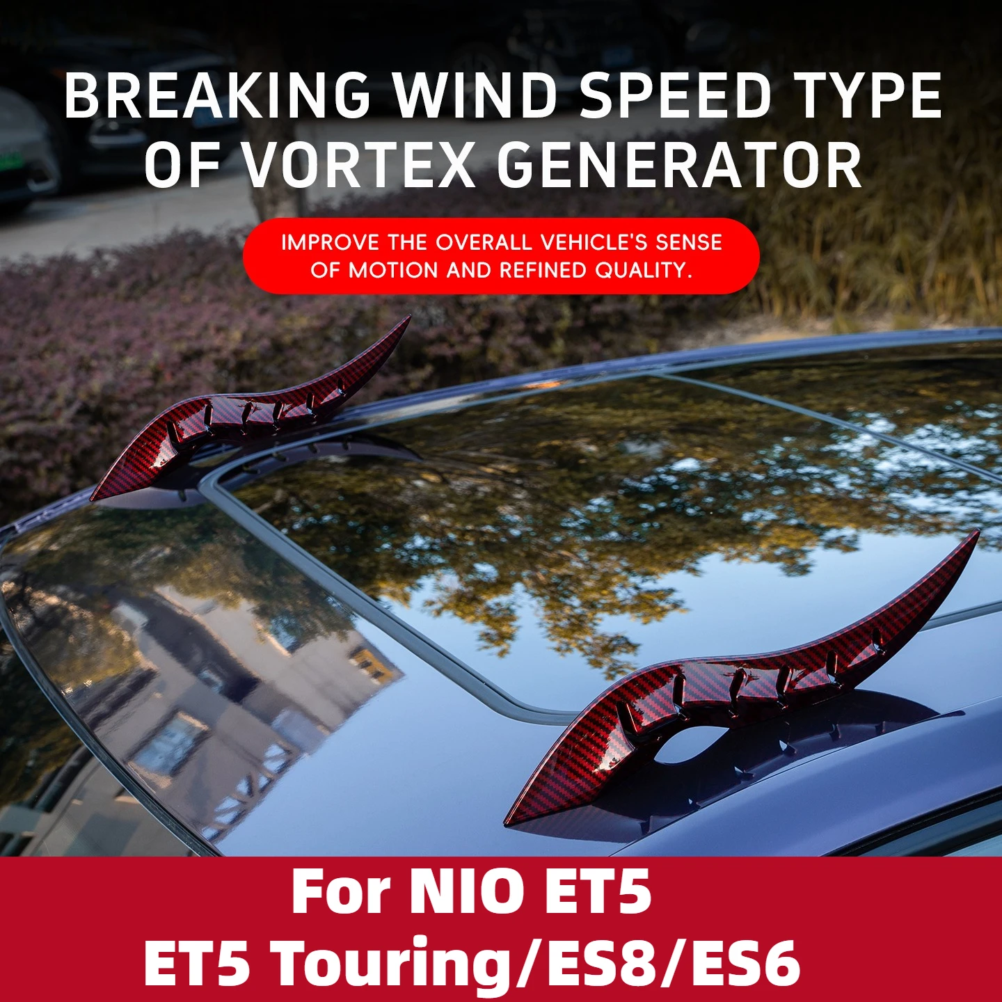 

Accessories For NIO ET5/ET5 Touring/ES8/ES6 Carbon Fiber Look Spoiler Decoration High-Strength Adhesive Easy To Remove Stylish