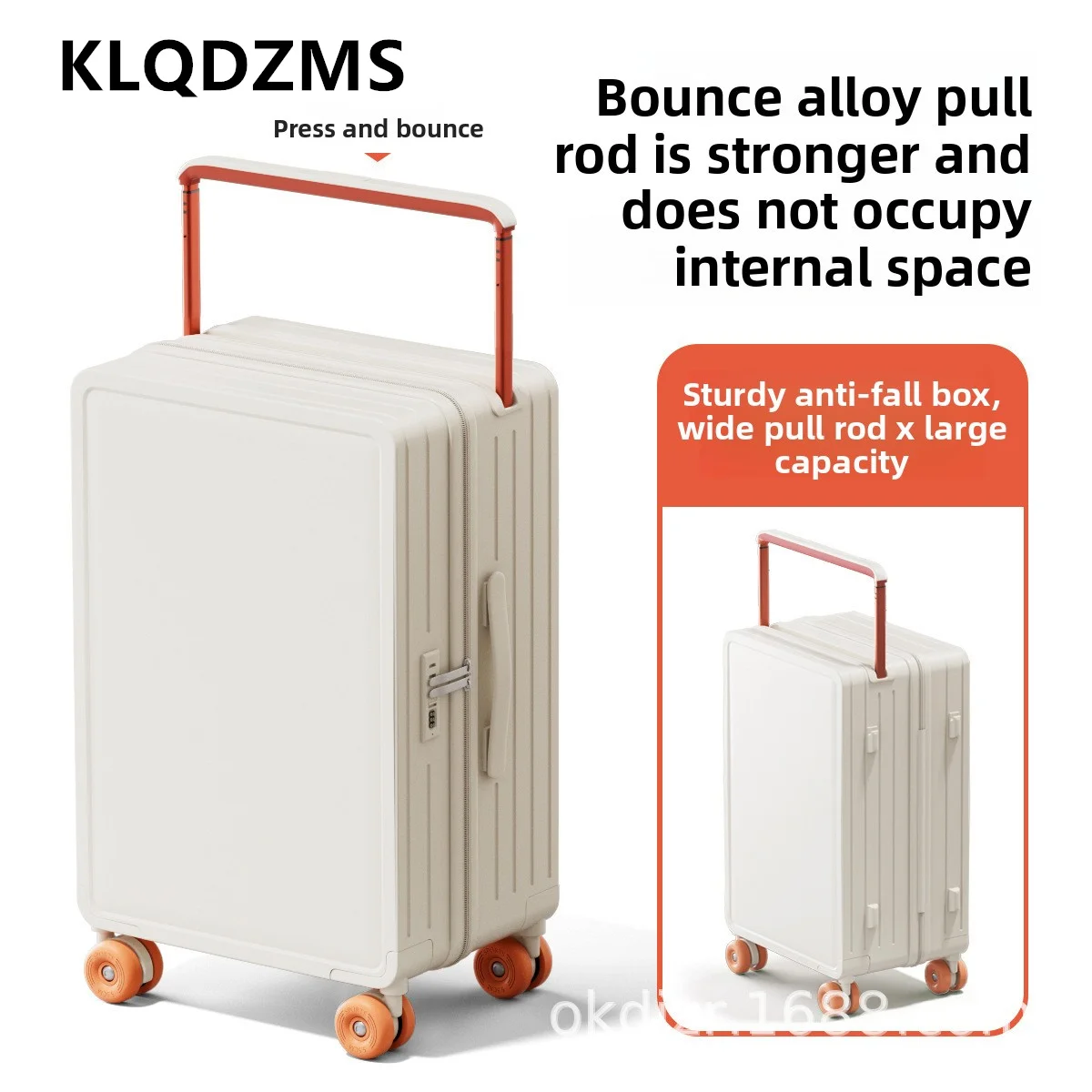 KLQDZMS Cabin Suitcase Student Boarding Box Large Capacity Trolley Case 20“24”26
