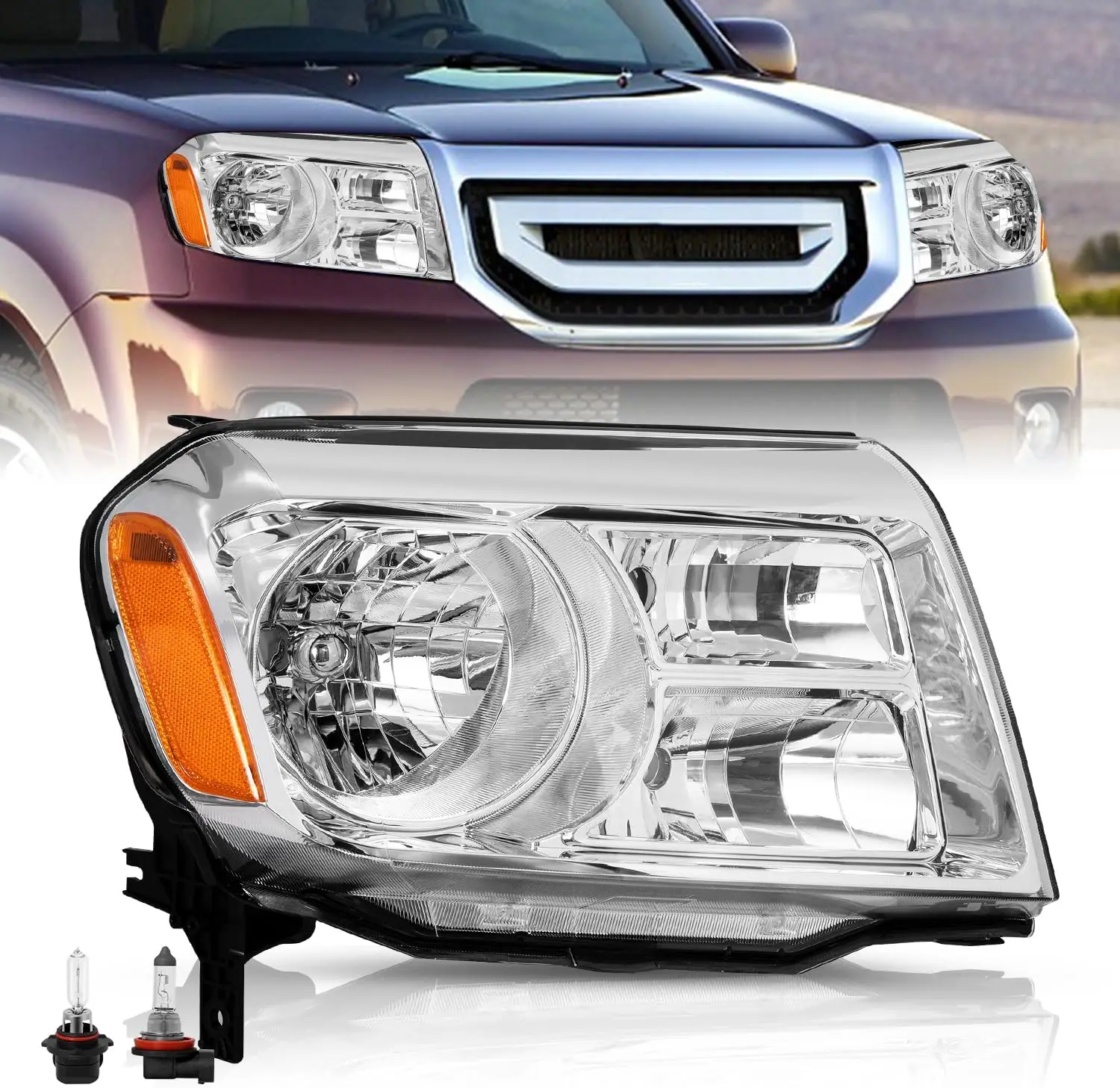 

Фара в сборе подходит для Honda Pilot OE-стиля 2012 2012, 2014, 2015, фара с лампочками (правая сторона водителя)