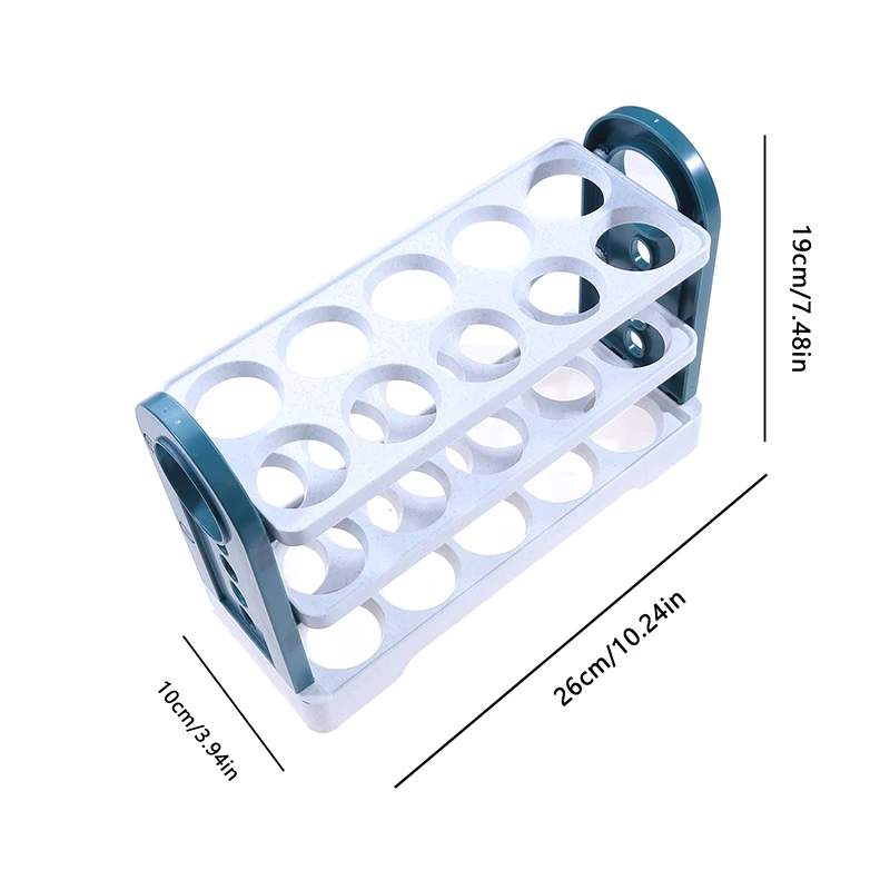 Egg Storage Container Large Capacity Egg Refrigerator Tray For Household Easy To Use Fridge Flip Egg Fresh-Keeping Case Holder