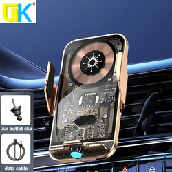 15W Car Wireless Charger Magnetic Car Mount Phone Holder For iPhone 14 13 12 Samsung Xiaomi Infrared Induction Fast Charging