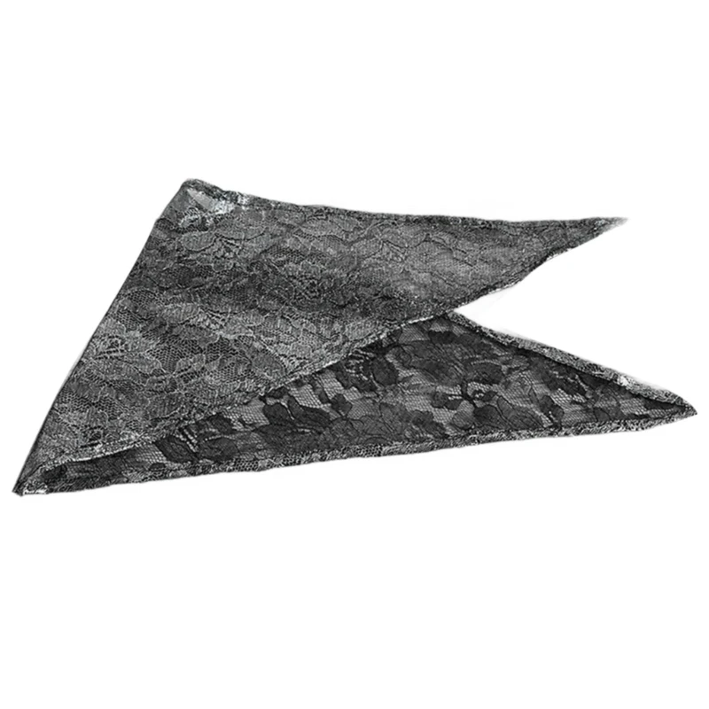 

Fashion Headscarf Solid Color Lace Triangular Scarves Evening Party Headscarf H7EF