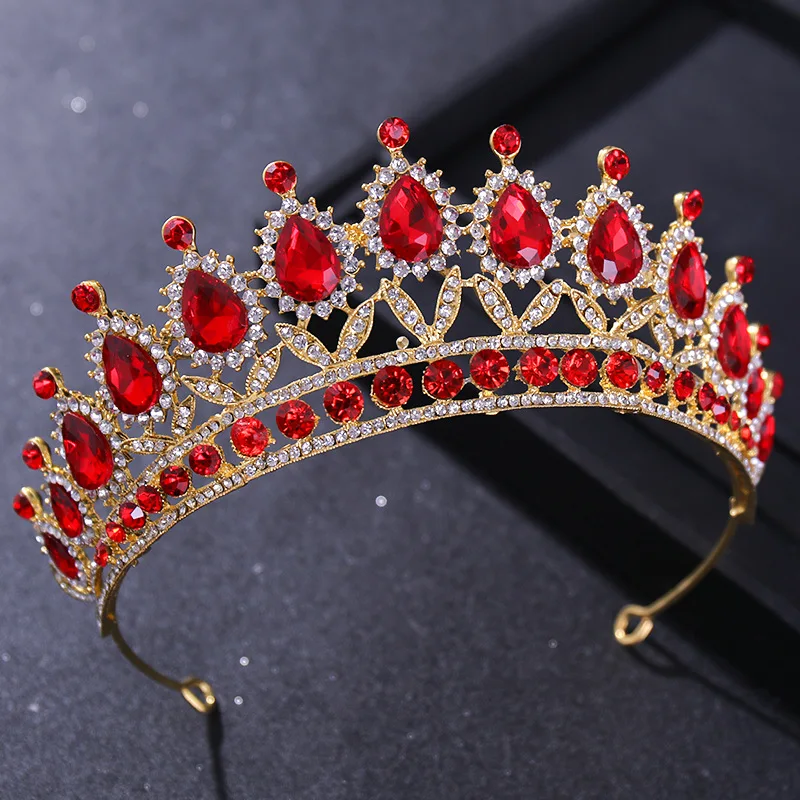 Princess Alloy Tiara Luxury Rhinestone Headband Wedding Hair Accessory Baroque Crystal Crowns Bridal Party Events Hair Jewelry view 5
