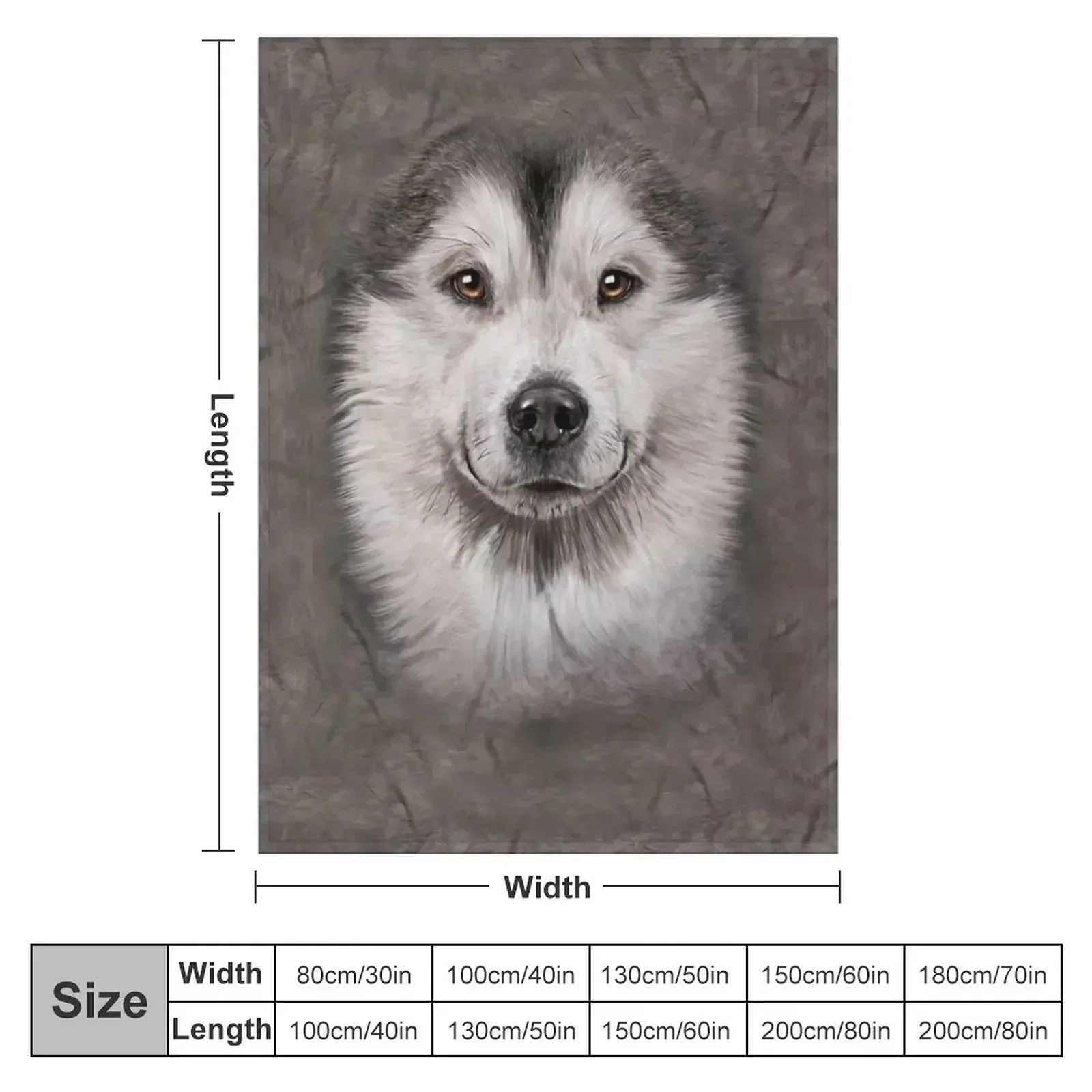 Mens Womens Alaskan Malamute Face 3d Gift Throw Blanket Luxury Brand Bed covers Sofa Throw Comforter Blankets