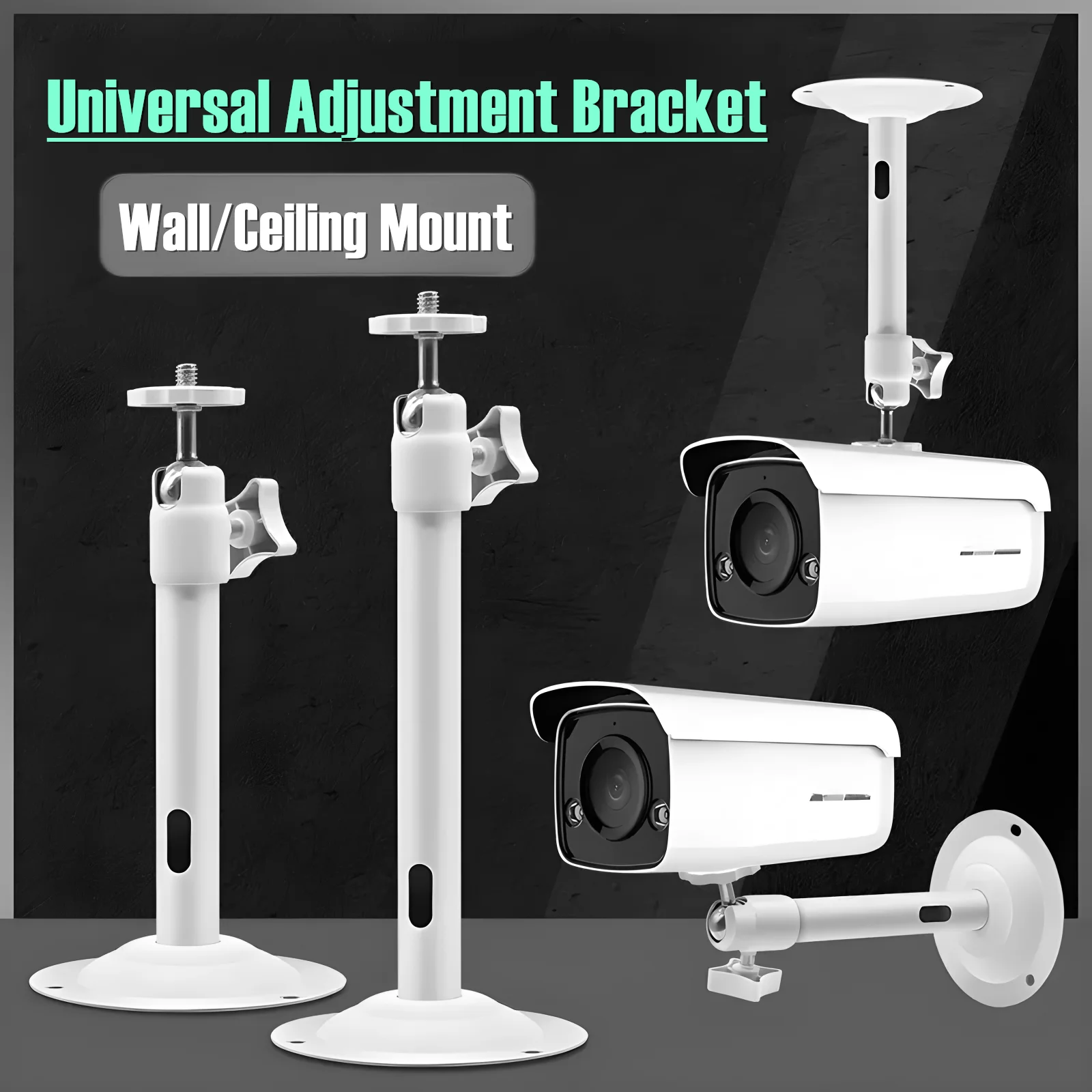 Universal CCTV Security Camera Bracket Projector Ceiling Mounted Bracket M6 Universal 6mm Thread Wall Mounted Projector Stand