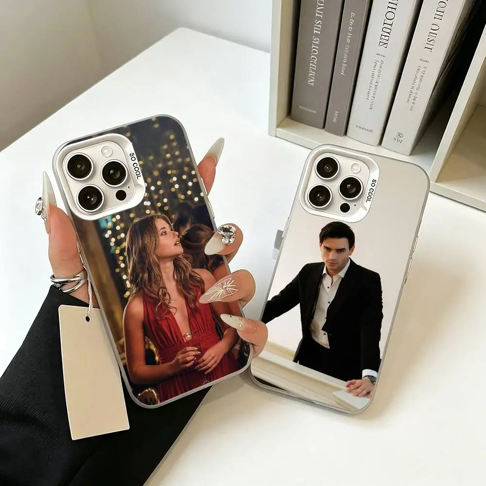 Funda para Teléfono con Diseño de la Película C-Culpa Tuya para iPhone 17 Air 16 15 14 13 12 11 Pro Max, Blanca y Plateada, Carcasa Rígida