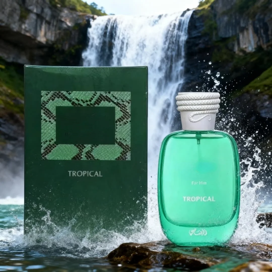 

Hawas Tropical men's strong perfume 3.4 oz., 100 ml, fresh tropical citrus, full of vitality and youth