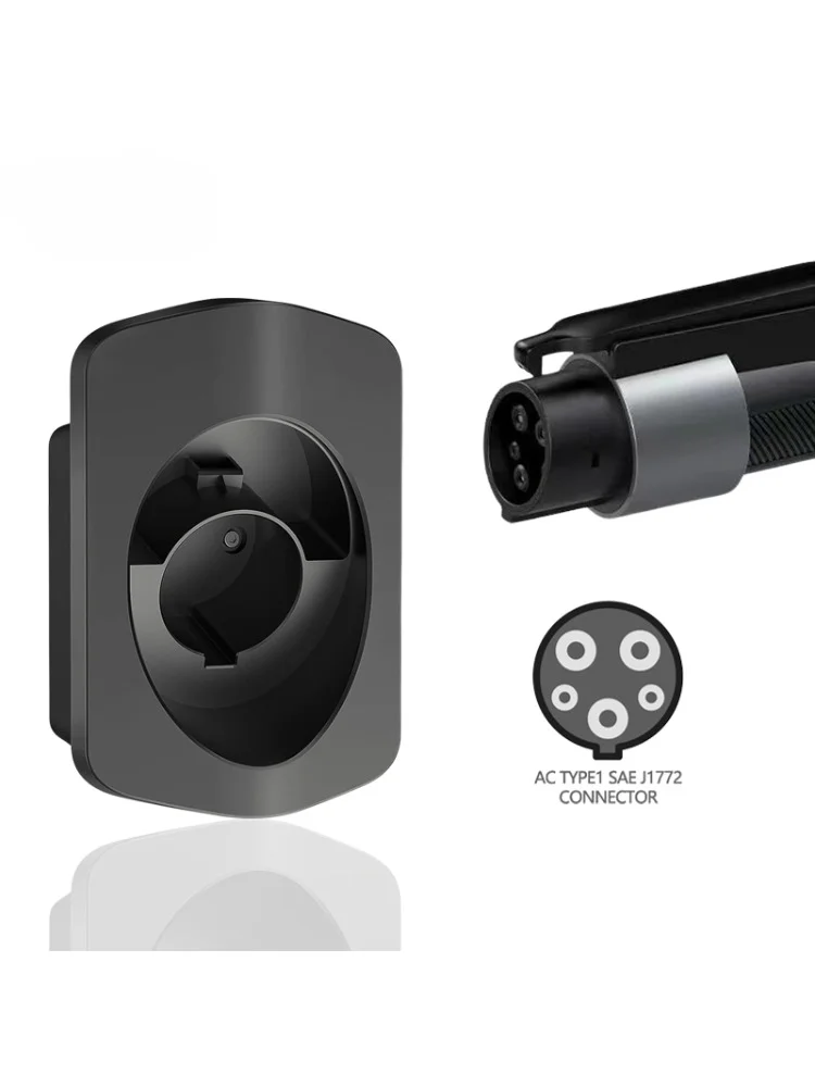 FITMPH Wall-Mounted Charger Cable Holder for US EV Robust to Load 30kg Cable Comes with Expansion Screws, for Type 1 connector