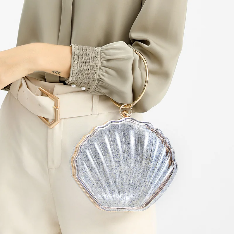 Handbag Shell Bag Women's Bag New Fashion Simple Chain Bag Shoulder Bag All Transparent Crossbody Bag Carteras Para Mujeres